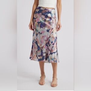 Rails Anya Satin Midi Skirt